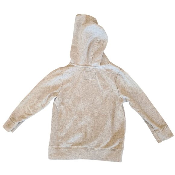 Old Navy Toddler Hoodie 4T Heather Gray Red Buffalo Plaid Bear Kangaroo Pocket - Picture 2 of 5